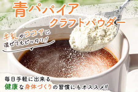 酵素の王様！青パパイアクラフトパウダー（40g×3袋）［皮なし粉末タイプ］【B630】