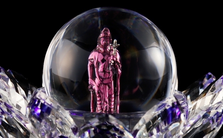 紫色の18金パープルゴールド観音像_0158-001-T05