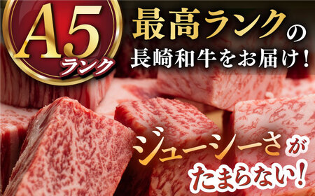 A5 長崎和牛 サイコロステーキ 130g×2 ハンバーグ 150g×3 セット [DAR002] 国産  牛肉 ハンバーグ