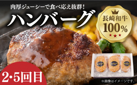 【6回定期便】 長崎和牛 定期便 約5.4kg6ヶ月 ハンバーグ国産 ローストビーフ ロース  [DBL030]