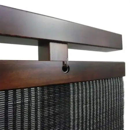 土肥家具工芸の衝立　竹簾88タイプ ブラウンxブラック 天然木無垢材のインテリア家具パーテーション_雑貨・日用品  家具・インテリア _【1366514】