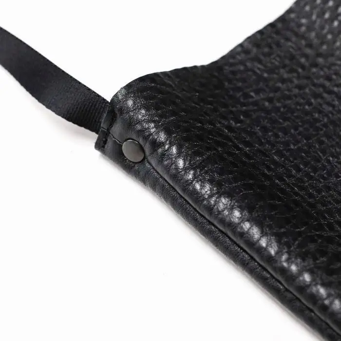 MASSTARD -MINIMAL LEATHER SACOCHE MINI- BLACK