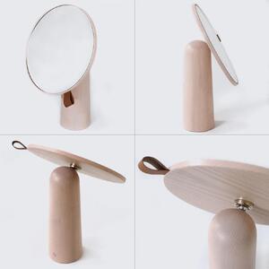 Pivot mirror - pale pink / SASAKI【旭川クラフト(木製品/卓上ミラー)】ピポットミラー / ササキ工芸_03182