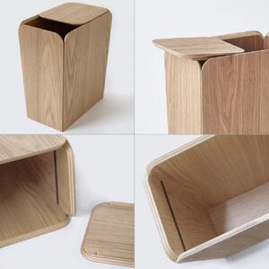 Spread dust bin - ash / SASAKI【旭川クラフト(木製品/ダストボックス)】スプレッドダストビン / ササキ工芸_03185