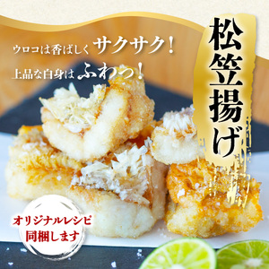 アマダイ 約1kg 冷凍 下処理済み 松笠揚げ 甘鯛 あまだい 水揚げ時重量約1kg 下処理後約900g エラ内臓除去 うろこ付き