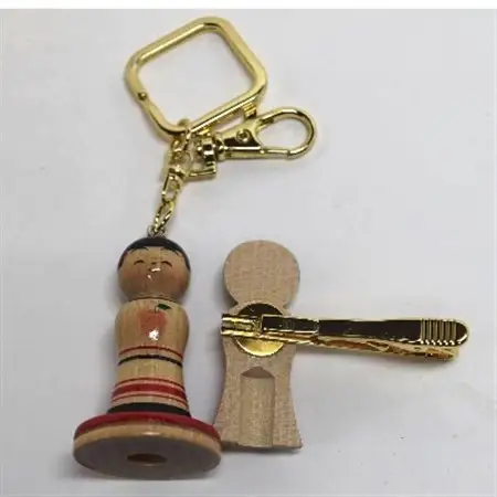 「こけス」ネクタイピン＆キーホルダー(赤りんご)_雑貨     装飾品・工芸品     装飾品・工芸品  服飾小物 _【1238392】