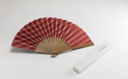 緑守扇 遠州綿紬 扇子(秋茜) 雑貨 日用品 民芸品 工芸品 