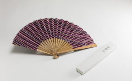 緑守扇 遠州綿紬 扇子(秋桜) 雑貨 日用品 民芸品 工芸品 