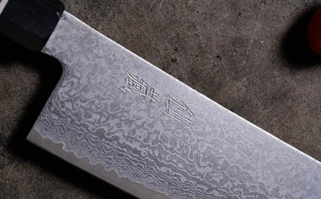 ブラックダマスカス 文化包丁 仙蔵 164mm 八角柄 (BD-08)