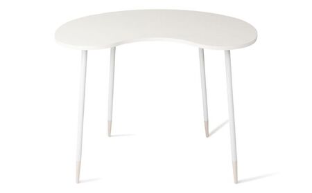 【＆FREL】FS ビーンズテーブル 先端色 4色 幅92cm 奥行60cm 高さ 72cm インテリア 家具 机 1人用テーブル かわいらしい ワークデスク リビング学習机 作業台 疲れにくい 耐久性  メタリックピンク ※離島への配送不可