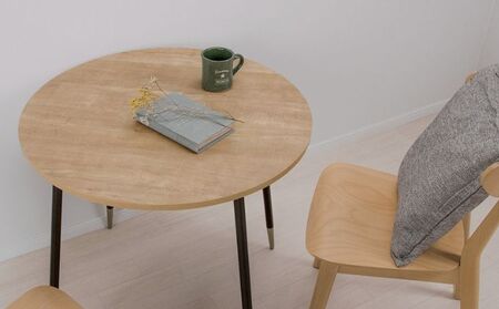 【＆FREL】FS サークルテーブル 天板 メラミン ライトオーク 幅75cm 奥行75cm 高さ72cm インテリア 家具 おしゃれ シンプル モダン 円形 ワークデスク ダイニングテーブル スタイリッシュ 耐久性 ※離島への配送不可