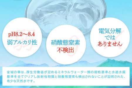 ミネラルウォーター 金城の華 2L 8本入 2箱 飲料水 水 アルカリイオン水 セット ドリンク 【043_1837】