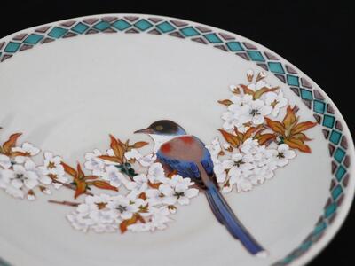 九谷焼　5.2号皿揃　花鳥 （5枚セット）a01 食器 キッチン雑貨 キッチンアイテム 雑貨 小物 お皿 丸皿 食卓 テーブルコーディネート 普段使い 贈り物 