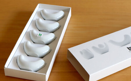 【白山陶器】【とり型はしおき】はしおき5客揃え[TA159]