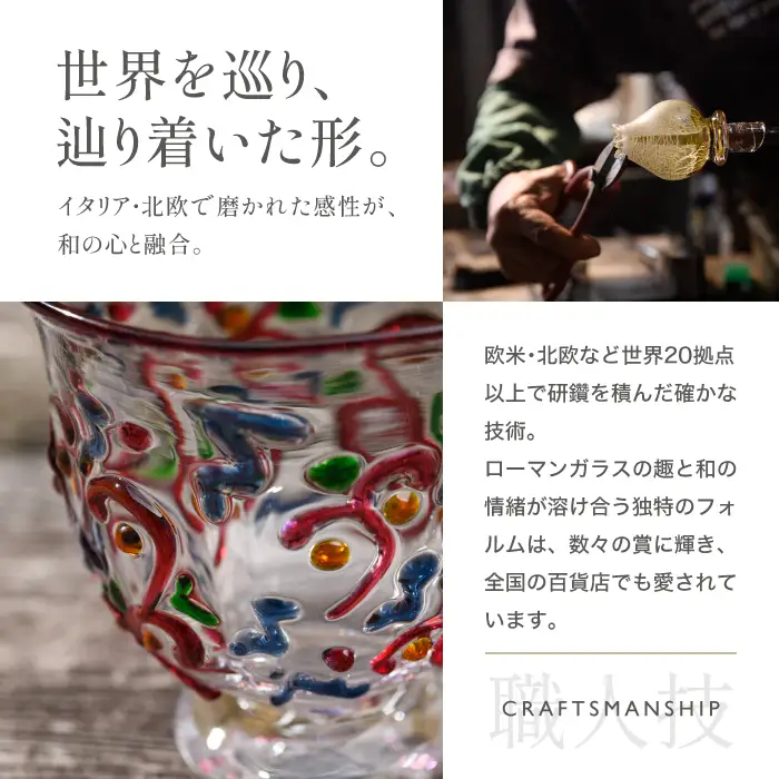 水玉片口盃セット 宮澤ガラス IB095-007 酒器 酒器