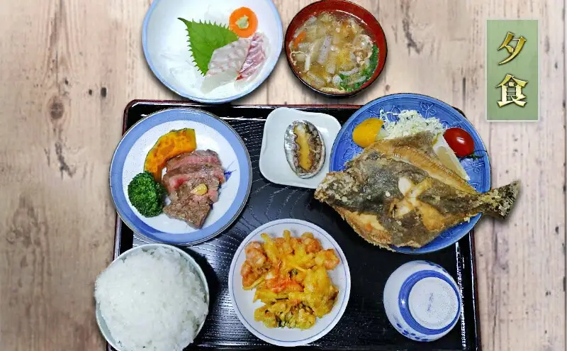 ペア宿泊券 1泊2食付き 2名様分  岡田民宿 広島県三原市旅館 チケット 観光 旅行 103002