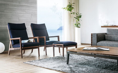 【Ritzwell】BLAVA SET / HIGH-BACK EASY CHAIR + OTTOMAN [AYG056]