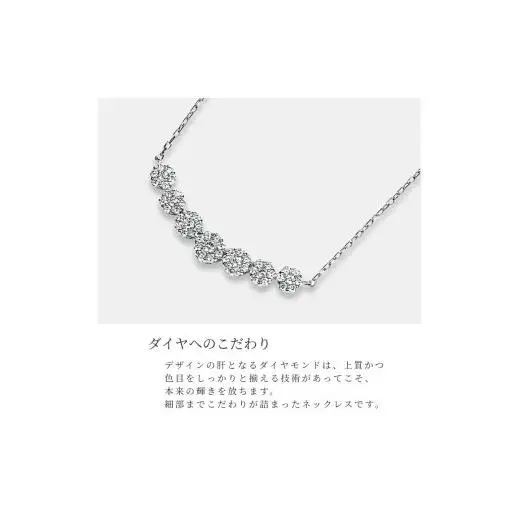 プラチナ ダイヤ ラインネックレス 0.3CT　N376DI-P