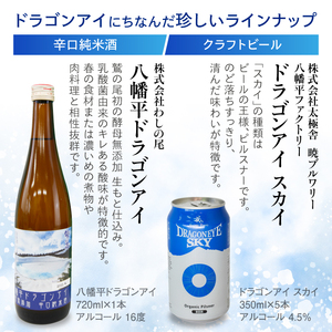 日本酒＆ビール ドラゴンアイセット 鷲の尾 ドラゴンアイ ＆ オーガニックビール ドラゴンアイ スカイ ／ 日本酒 地酒 酒 お酒 辛口 純米酒 ビール クラフトビール 地ビール ピルスナー 飲み比べ おさけ さけ アルコール セット お土産 おみやげ 手土産 家飲み 宅飲み お勧め オススメ 【澤口酒店】
