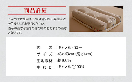 枕 キャメル IWATA 高さ4cm ラクダ まくら 職人 滋賀 愛荘