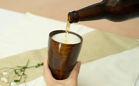漆こっぷ -曉-弐 （ 赤松 ： 茶 ） ＜ゆうび＞ ／ 拭き漆仕上げ 漆塗り 食器 コップ 漆器 カップ グラス タンブラー 木製 漆製品 プレゼント ギフト 贈り物 誕生日 自宅用 家庭用 普段使い 自分用 シンプル 和食器 おしゃれ 岩手県 八幡平市