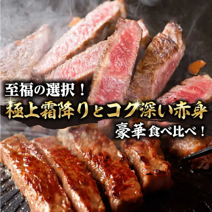 【ステーキ満喫セット】リブロース モモステーキ 総計1.8kg （150g×12枚） 長崎和牛 A4?A5ランク【野中精肉店】 [VF57] 肉 牛肉 赤身 モモステーキ リブ リブロースステーキ 焼肉