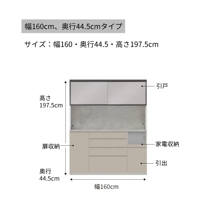 キッチンボードCPA-S1600RM [No.869]