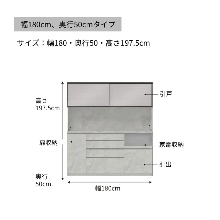 キッチンボードCPA-1800R [No.873]