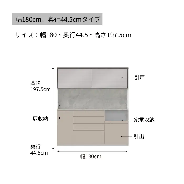 キッチンボードCPA-S1800RM [No.874]