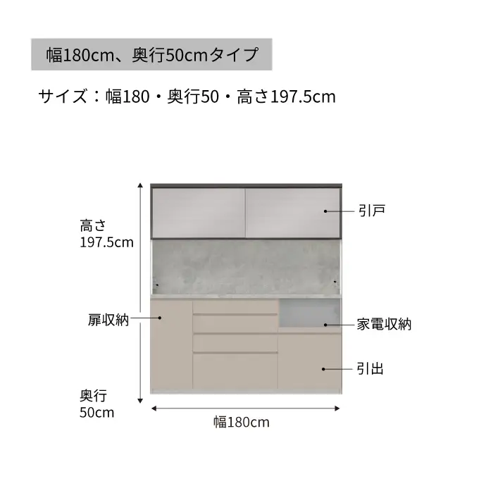 キッチンボードCPA-1800RM [No.875]