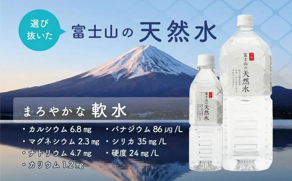 水 「富士山の天然水」 2リットル×12本 水｜水 ミネラルウォーター 天然水