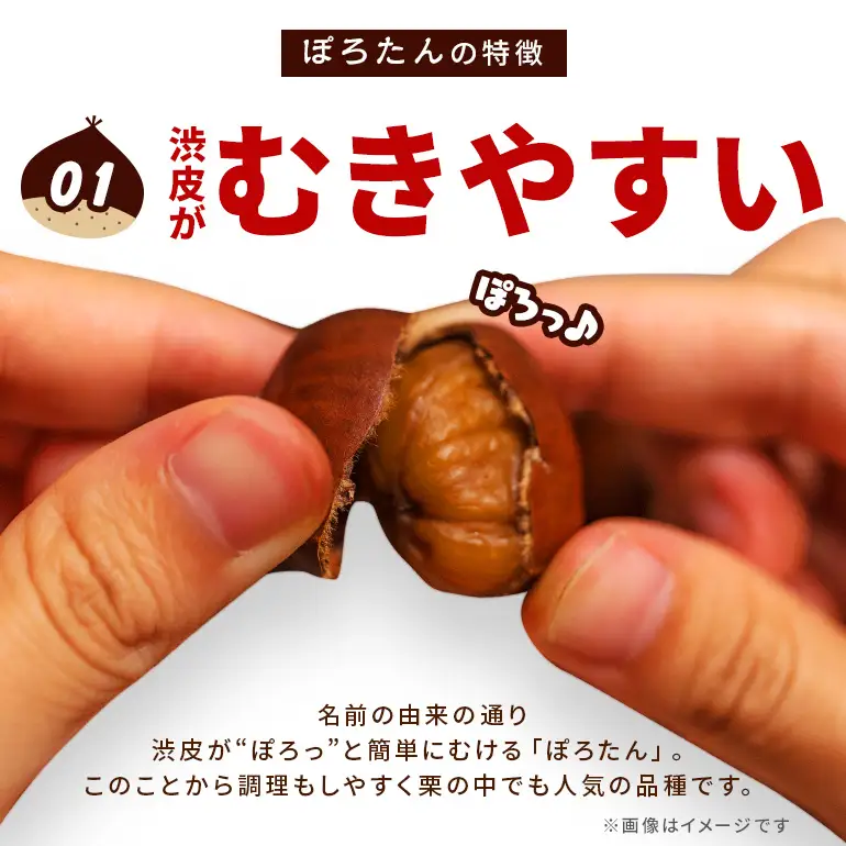 アカツファ－ムのぽろたん 生栗3L 2kg GA-014