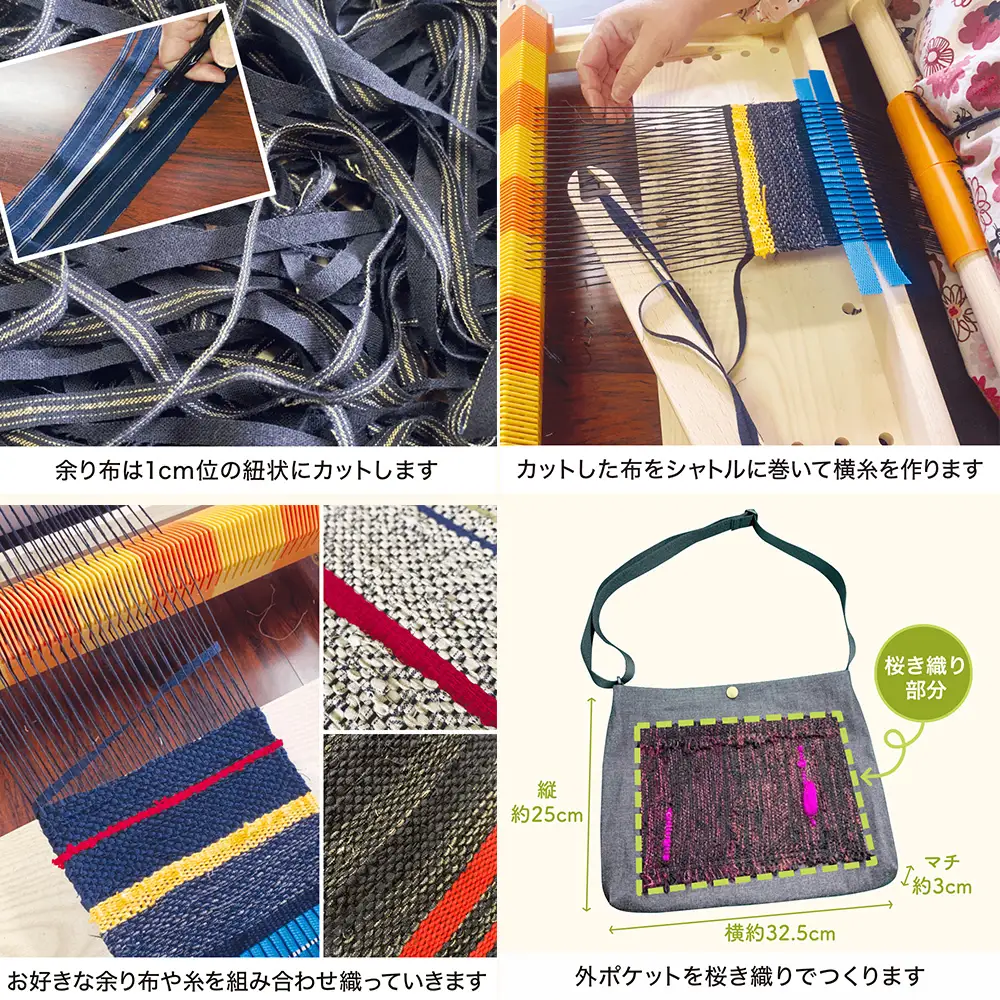 桜き織りSVサコッシュ作り体験　1名利用券 富山県 氷見市 体験チケット 旅行 観光 お土産 サコッシュ 裁縫