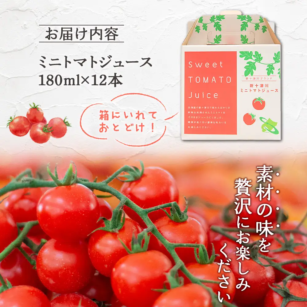 ミニトマトジュースセット（180ml×12本）【1201102】