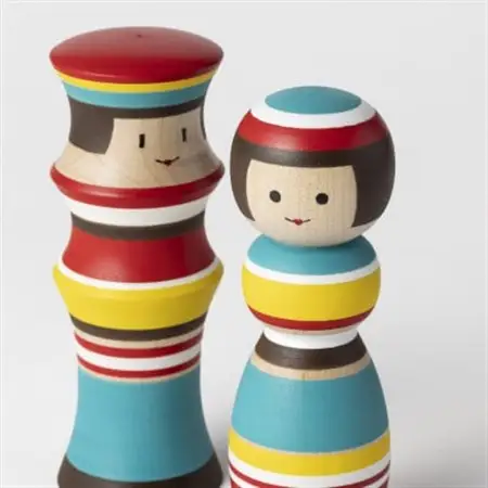 ルビンのこけし(カラフル/ペア)_雑貨・日用品 家具・インテリア    装飾品・工芸品   _【1342362】