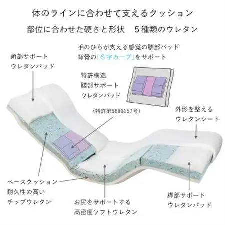 産学連携 ボディサポートチェア ST 《スタンダード》 ブルー_雑貨・日用品 椅子・チェア・ソファ 家具・インテリア _【1443368】