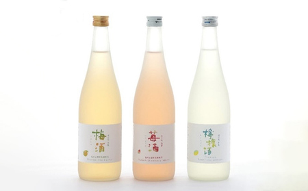 雪小町 檸檬酒・苺酒・梅酒 720ml×3本セット お酒 フルーツリキュール 日本酒 化粧箱入 飲み比べ 