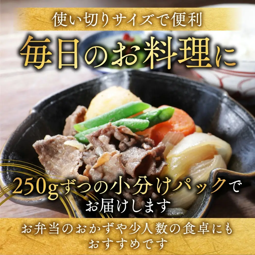 【黒毛和牛】切り落とし2kg(250g×8パック)〔23-I901〕_(都城市) 国産黒毛和牛 切り落とし 外モモ・ウデ・マル・バラ・モモ・ブリスケ MIX 250g×8パック 小分けパック ブリスケ 