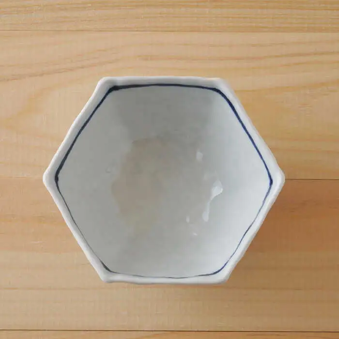 【波佐見焼】三色コマ筋 六角小鉢（六角茶付）3個セット 食器 皿【陶もと】[PE36] 波佐見焼