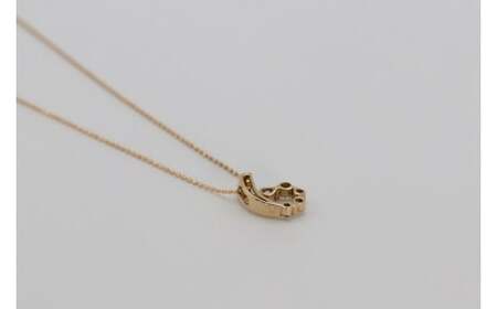 K18 ピンク 0.30ct ダイヤ 5個付きのペンダント Islauth14