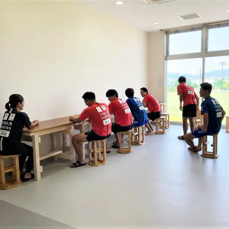 手作り木製 八角スツール