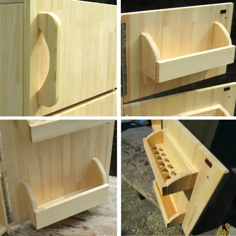 手作り木製 収納メインの大型冷蔵庫