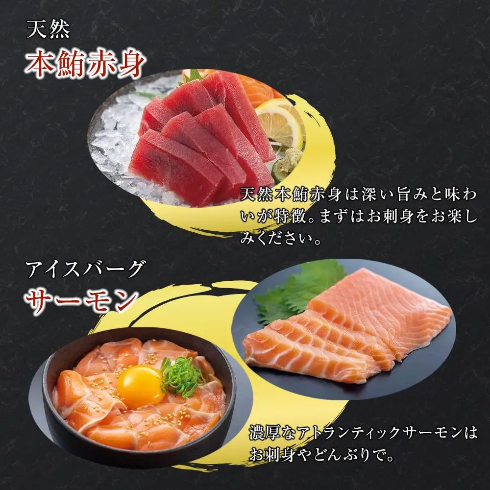 お刺身アイスバーグサーモン400g＆天然本鮪赤身150g DK007