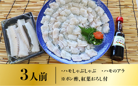 AO0101 鱧（ハモ）しゃぶセット（3人前） 冷蔵 山口県産