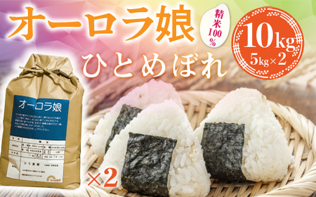 ひとめぼれ オーロラ娘(精米100％) 5kg×2(10kg) ひとめぼれ BE0202