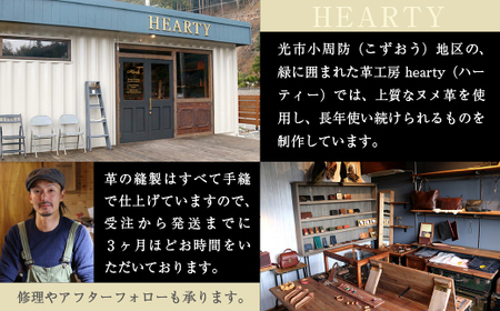 AT0201 レザー二つ折財布（キャメル） ヌメ革 ハンドメイド