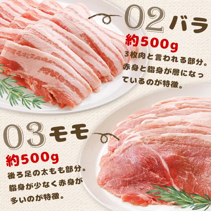 北海道中標津産 ミルキーポーク3点セット（計1.6kg）【1500102】