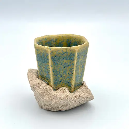 glaze gem 磁器製 酒器 黄緑 No.203