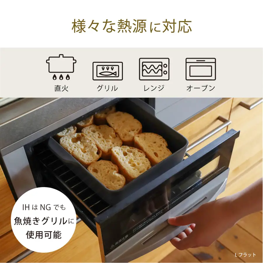 【美濃焼】The chef ベイクディッシュＳフラット(蓋なし)＆焼杉プレートセット  選べるカラー【株式会社ロロ】耐熱食器 調理器具 スチーマー[MBZ045]
