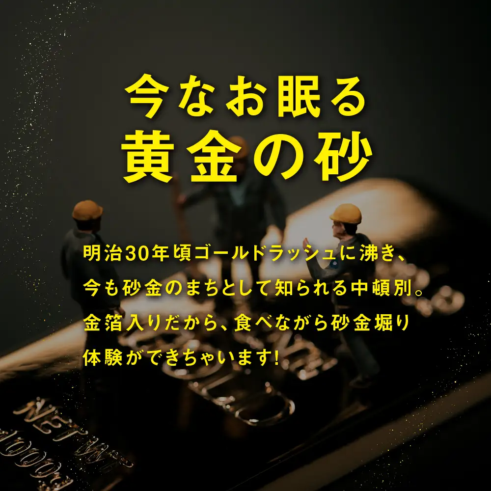 砂金ラーメン 塩 1食 金箔入り 黒い? 竹炭【中頓別限定】